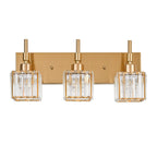 Luminaires de salle de bain Ora Modern en cristal à intensité variable sur miroir Glam Vanity Lights