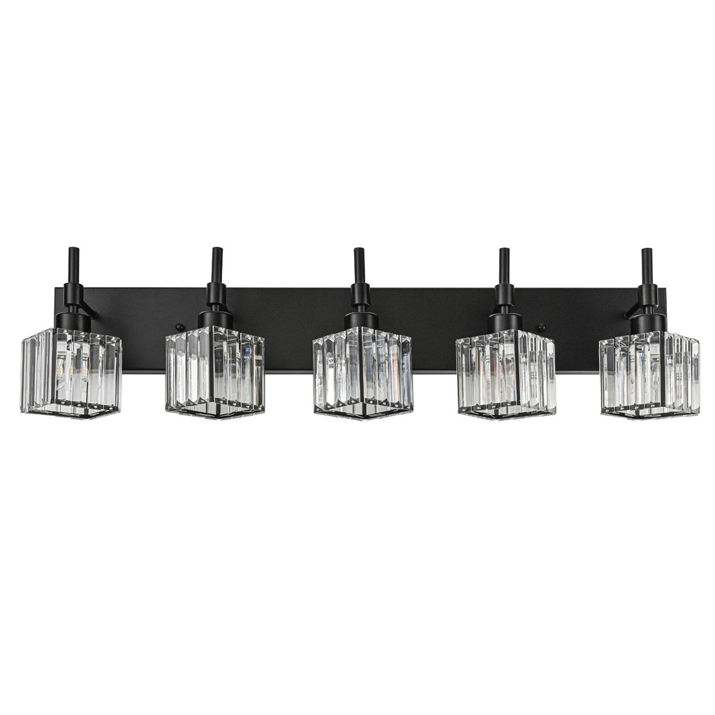 Luminaires de salle de bain Ora Modern en cristal à intensité variable sur miroir Glam Vanity Lights