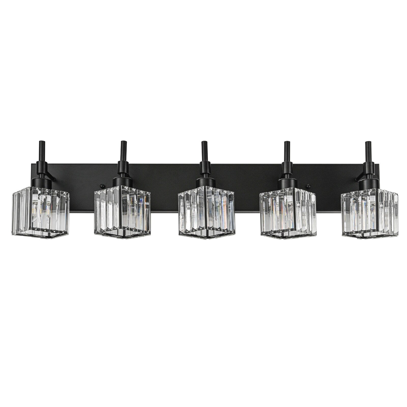 Luminaires de salle de bain Ora Modern en cristal à intensité variable sur miroir Glam Vanity Lights