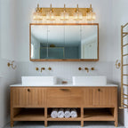 Luminaires de salle de bain Ora Modern en cristal à intensité variable sur miroir Glam Vanity Lights