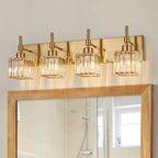 Luminaires de salle de bain Ora Modern en cristal à intensité variable sur miroir Glam Vanity Lights
