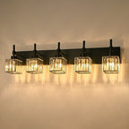 Luminaires de salle de bain Ora Modern en cristal à intensité variable sur miroir Glam Vanity Lights