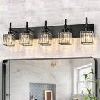 Luminaires de salle de bain Ora Modern en cristal à intensité variable sur miroir Glam Vanity Lights