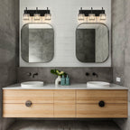 Luminaires de salle de bain Ora Modern en cristal à intensité variable sur miroir Glam Vanity Lights