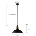Suspension industrielle en métal Carbon Loft Kamari Mini