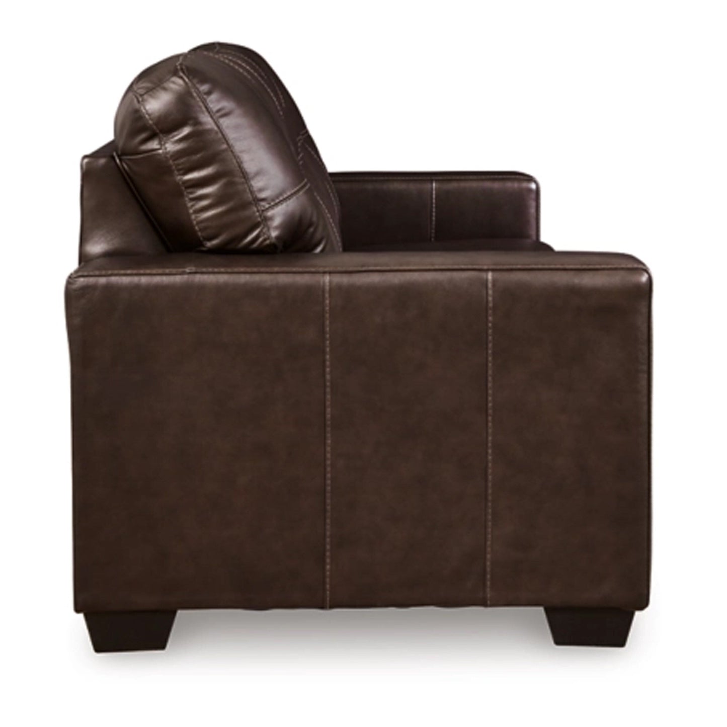 Canapé-lit Queen Orion, 85 pouces, cuir véritable et similicuir marron foncé