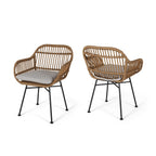 Chaises de patio Orlando en imitation rotin (lot de 2) par Christopher Knight Home