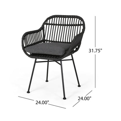 Chaises de patio Orlando en imitation rotin (lot de 2) par Christopher Knight Home