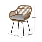 Chaises de patio Orlando en imitation rotin (lot de 2) par Christopher Knight Home
