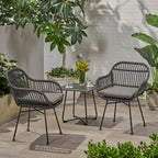 Chaises de patio Orlando en imitation rotin (lot de 2) par Christopher Knight Home