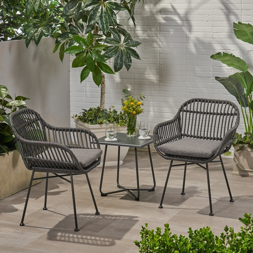 Chaises de patio Orlando en imitation rotin (lot de 2) par Christopher Knight Home