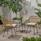 Chaises de patio Orlando en imitation rotin (lot de 2) par Christopher Knight Home