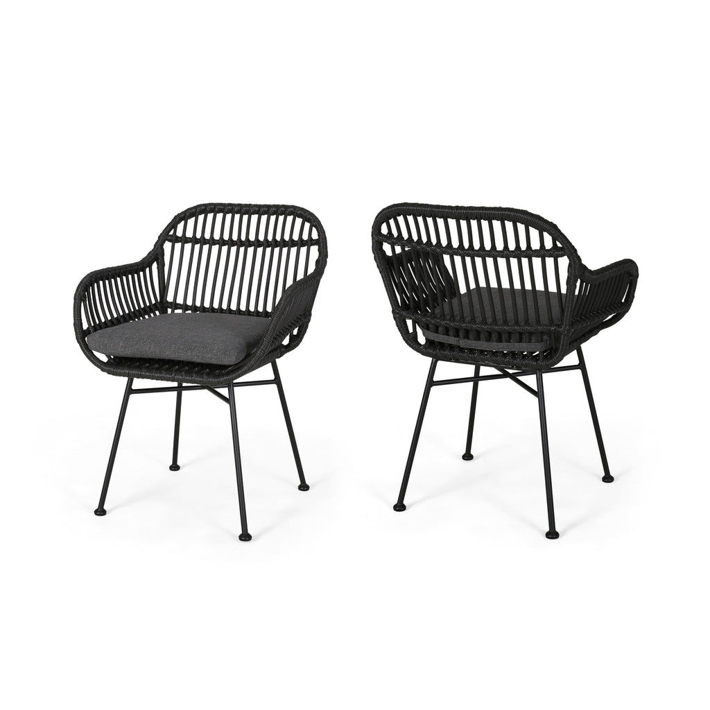 Chaises de patio Orlando en imitation rotin (lot de 2) par Christopher Knight Home