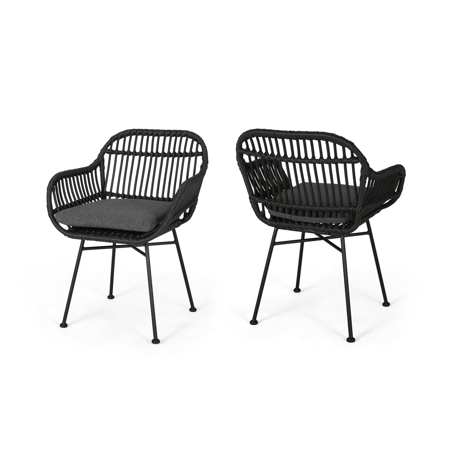 Chaises de patio Orlando en imitation rotin (lot de 2) par Christopher Knight Home