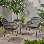 Chaises de patio Orlando en imitation rotin (lot de 2) par Christopher Knight Home