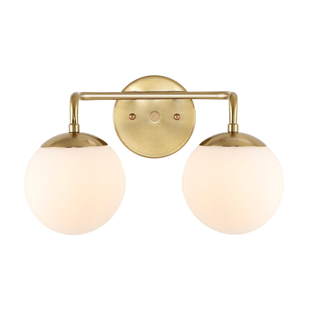 Luminaire de coiffeuse moderne à LED en métal et verre dépoli, par JONATHAN Y