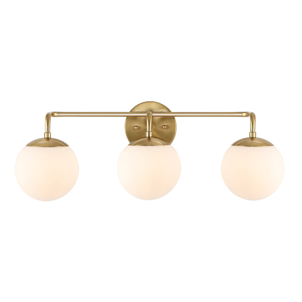 Luminaire de coiffeuse moderne à LED en métal et verre dépoli, par JONATHAN Y