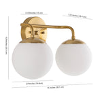 Luminaire de coiffeuse moderne à LED en métal et verre dépoli, par JONATHAN Y