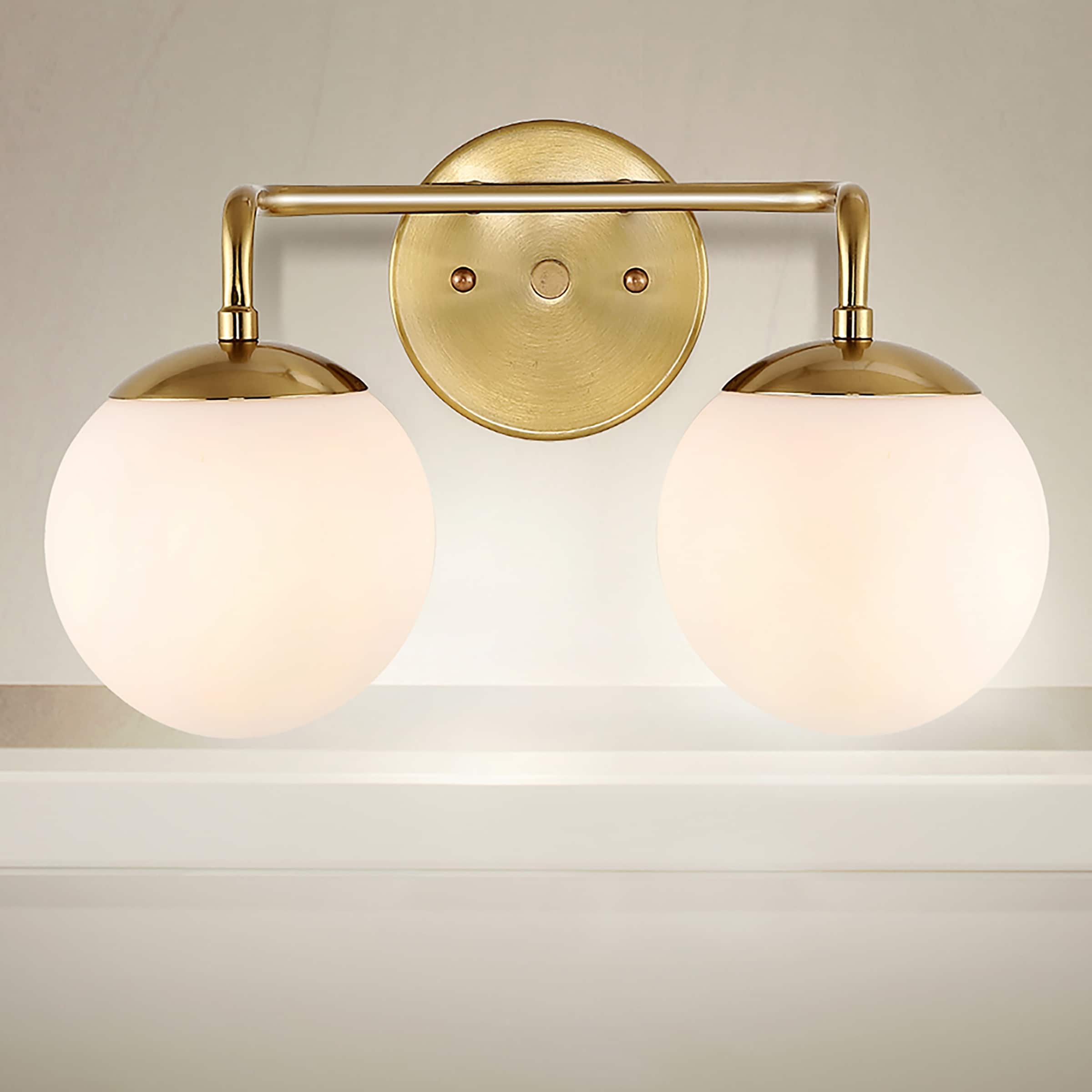 Luminaire de coiffeuse moderne à LED en métal et verre dépoli, par JONATHAN Y