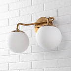 Luminaire de coiffeuse moderne à LED en métal et verre dépoli, par JONATHAN Y