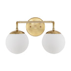 Luminaire de coiffeuse moderne à LED en métal et verre dépoli, par JONATHAN Y