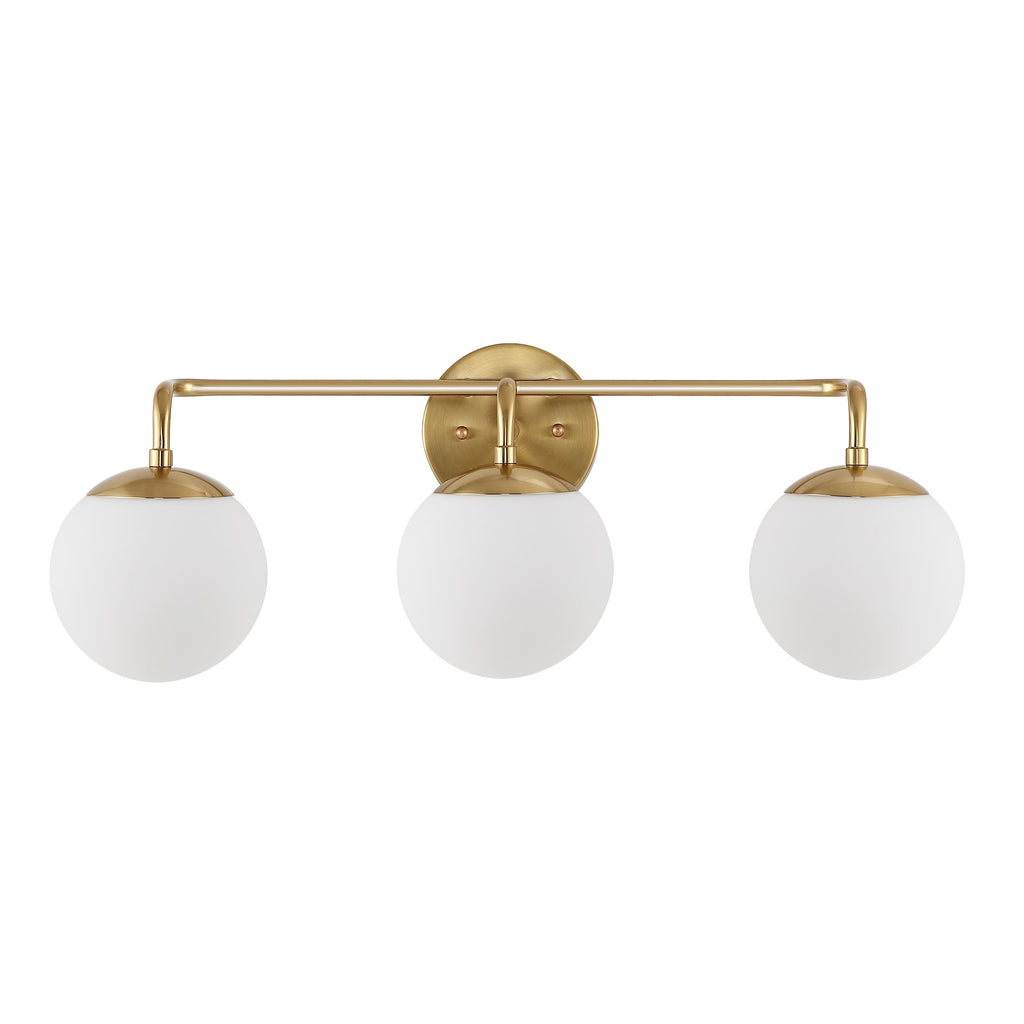 Luminaire de coiffeuse moderne à LED en métal et verre dépoli, par JONATHAN Y