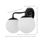 Luminaire de coiffeuse moderne à LED en métal et verre dépoli, par JONATHAN Y