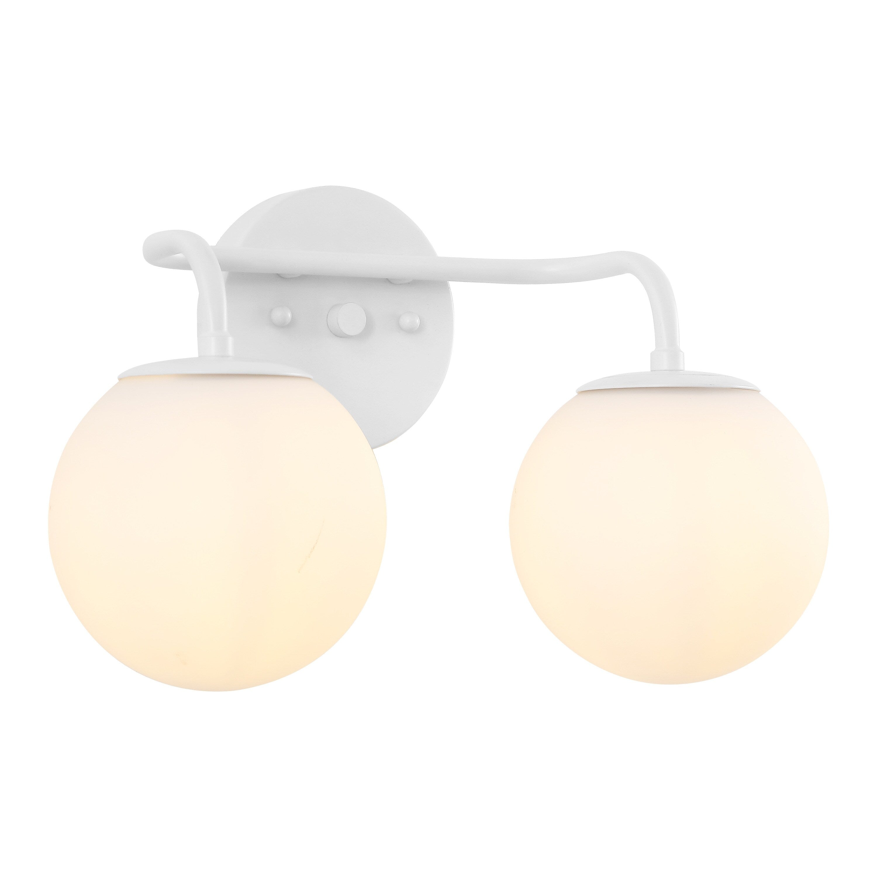 Luminaire de coiffeuse moderne à LED en métal et verre dépoli, par JONATHAN Y
