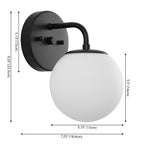 Luminaire de coiffeuse moderne à LED en métal et verre dépoli, par JONATHAN Y