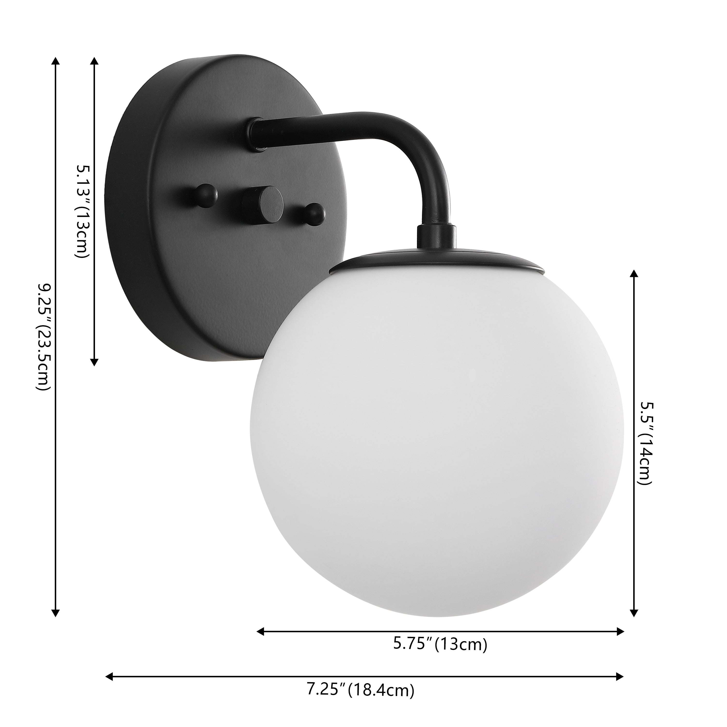 Luminaire de coiffeuse moderne à LED en métal et verre dépoli, par JONATHAN Y