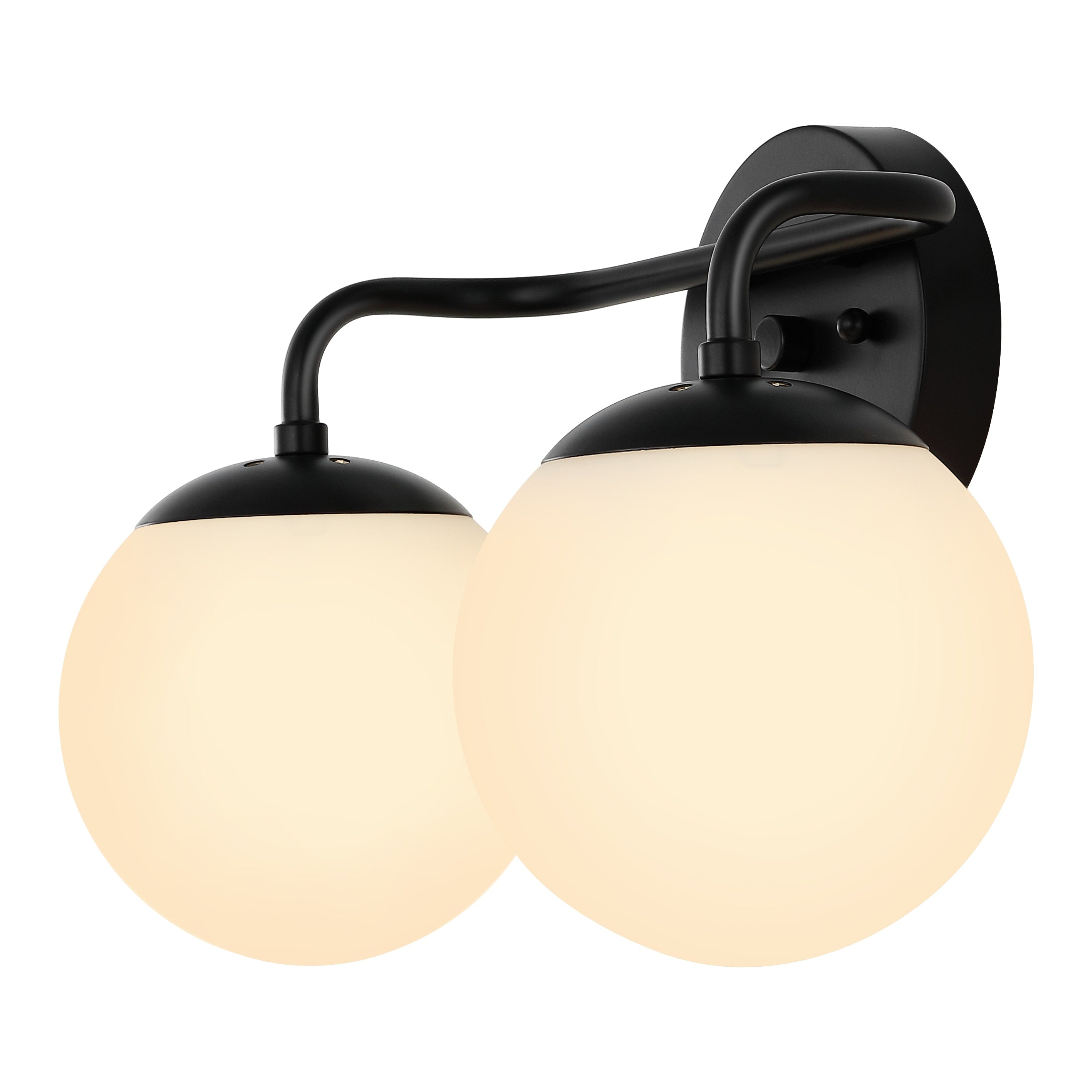 Luminaire de coiffeuse moderne à LED en métal et verre dépoli, par JONATHAN Y