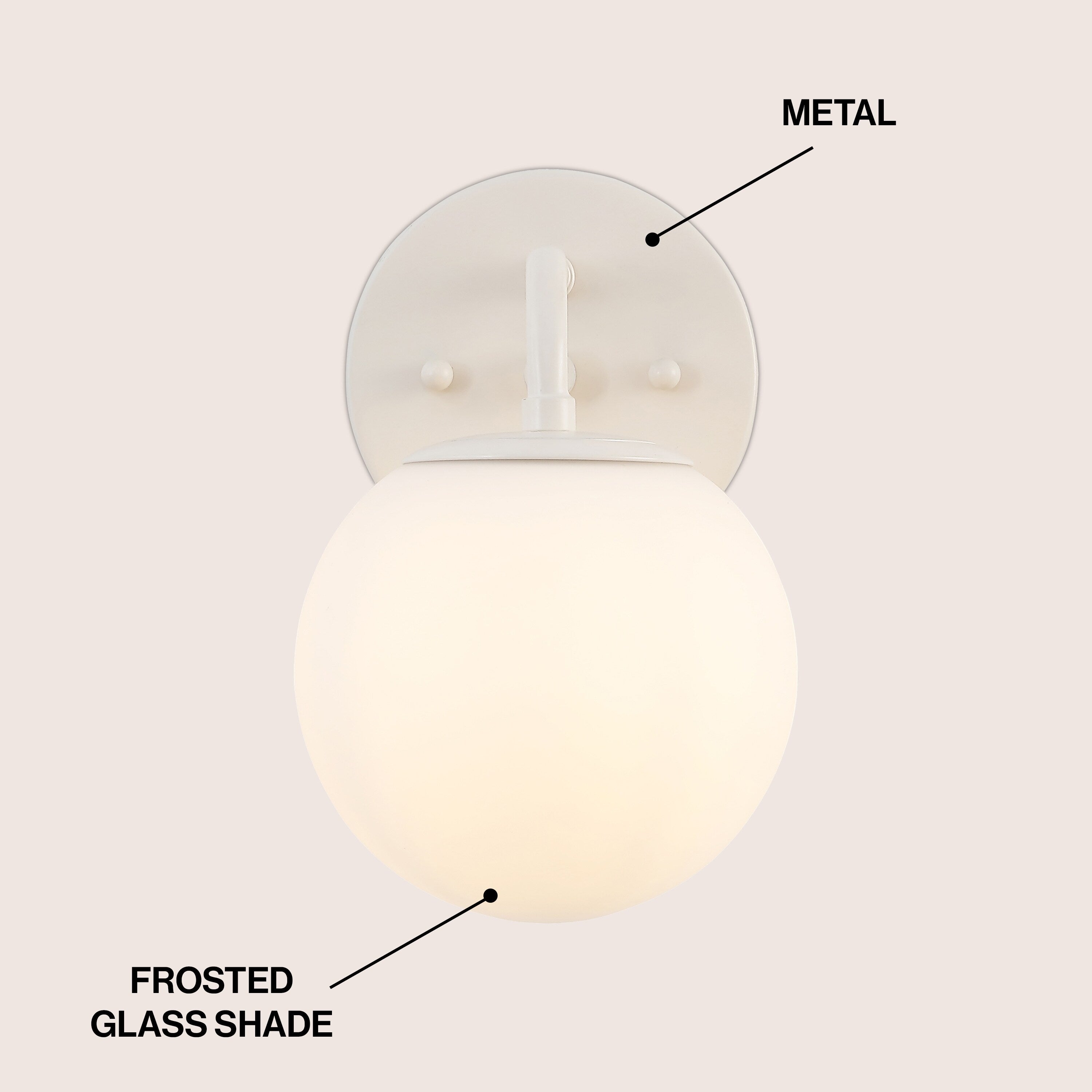 Luminaire de coiffeuse moderne à LED en métal et verre dépoli, par JONATHAN Y