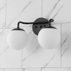 Luminaire de coiffeuse moderne à LED en métal et verre dépoli, par JONATHAN Y
