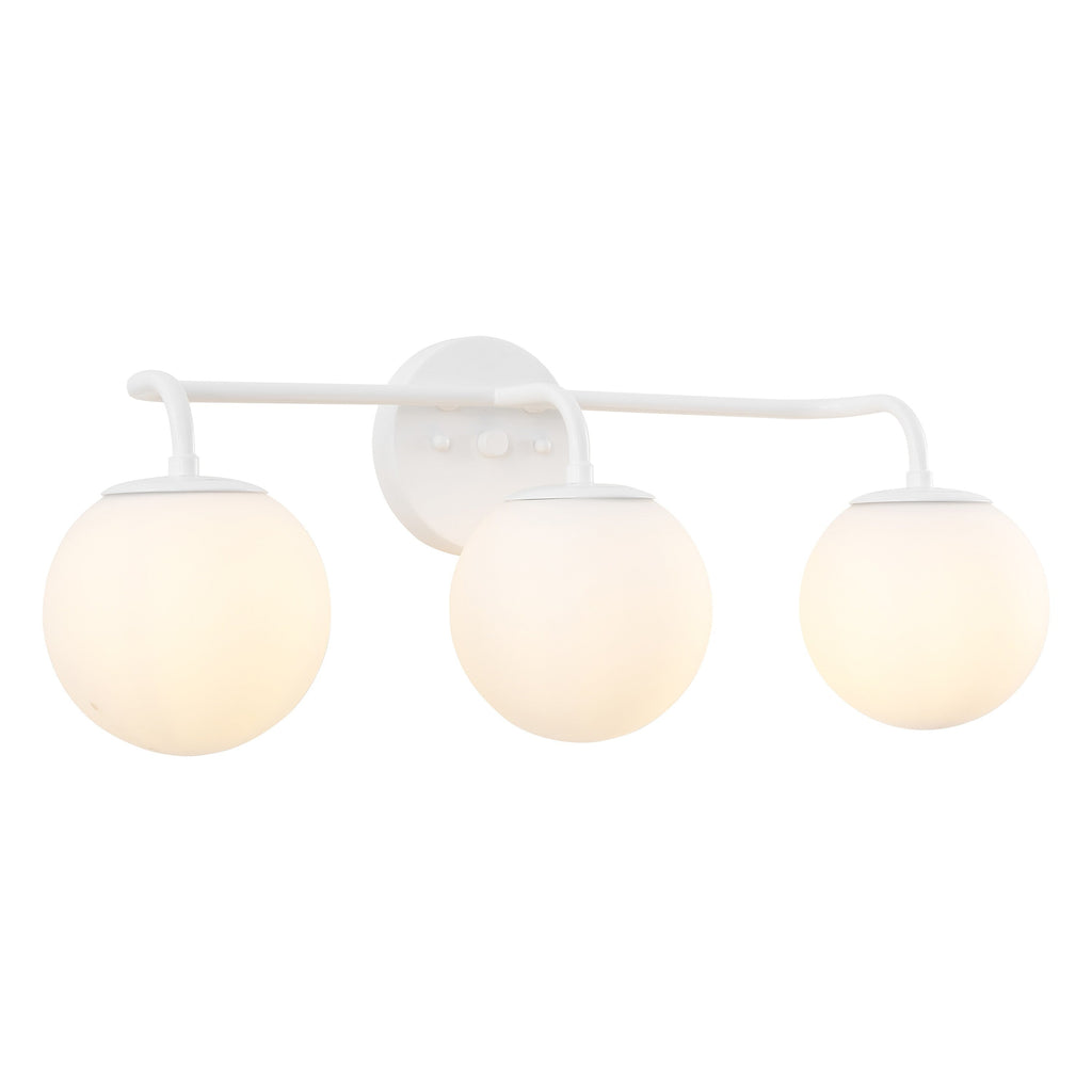 Luminaire de coiffeuse moderne à LED en métal et verre dépoli, par JONATHAN Y