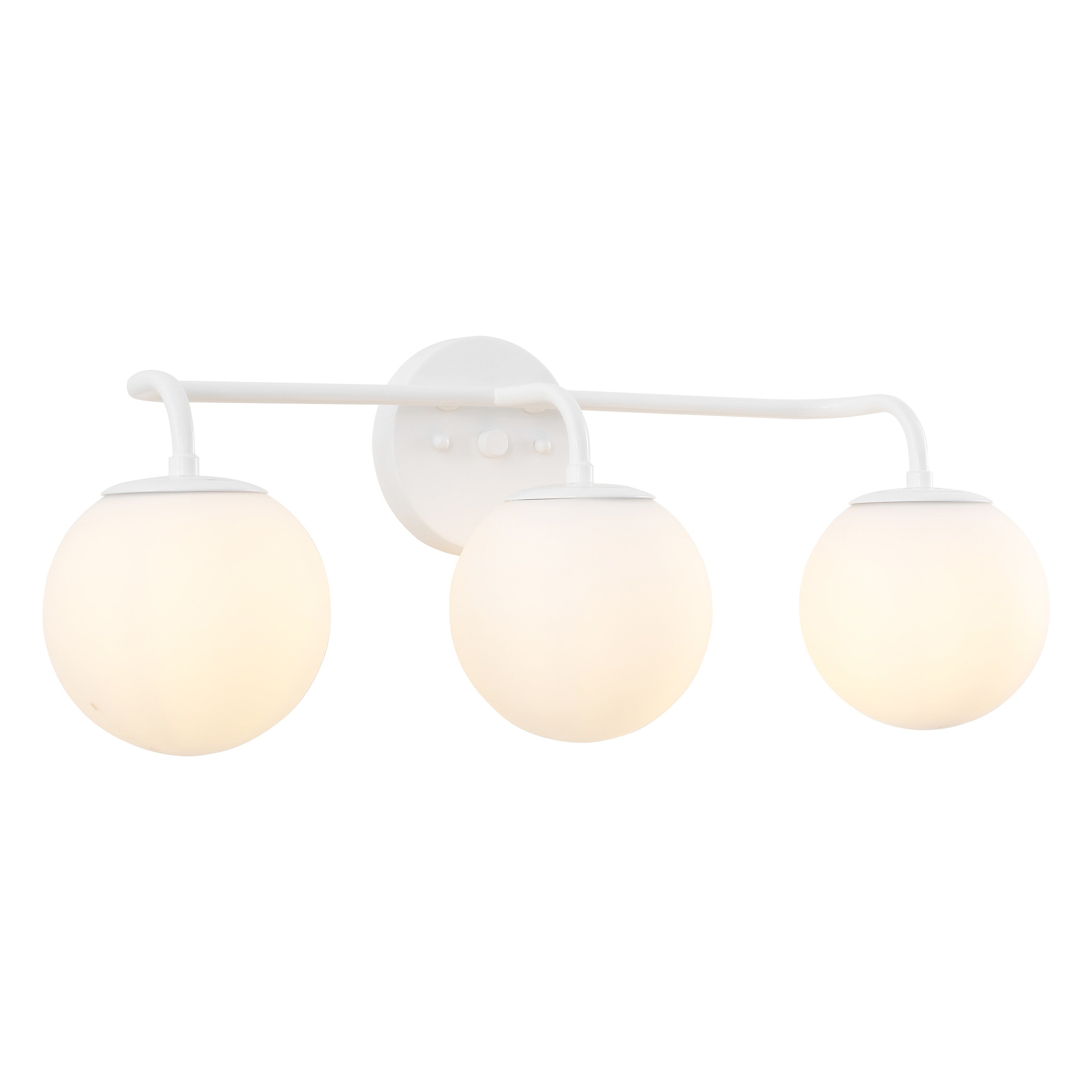 Luminaire de coiffeuse moderne à LED en métal et verre dépoli, par JONATHAN Y