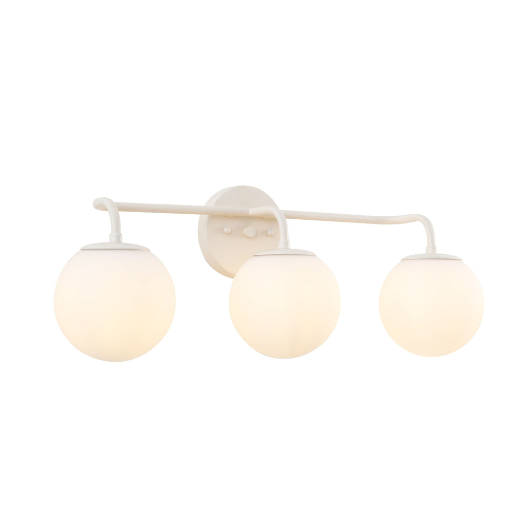 Luminaire de coiffeuse moderne à LED en métal et verre dépoli, par JONATHAN Y