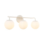 Luminaire de coiffeuse moderne à LED en métal et verre dépoli, par JONATHAN Y