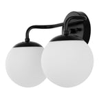 Luminaire de coiffeuse moderne à LED en métal et verre dépoli, par JONATHAN Y
