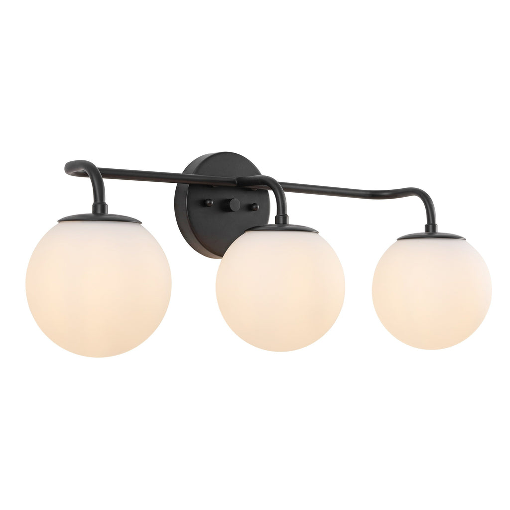 Luminaire de coiffeuse moderne à LED en métal et verre dépoli, par JONATHAN Y