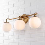 Luminaire de coiffeuse moderne à LED en métal et verre dépoli, par JONATHAN Y