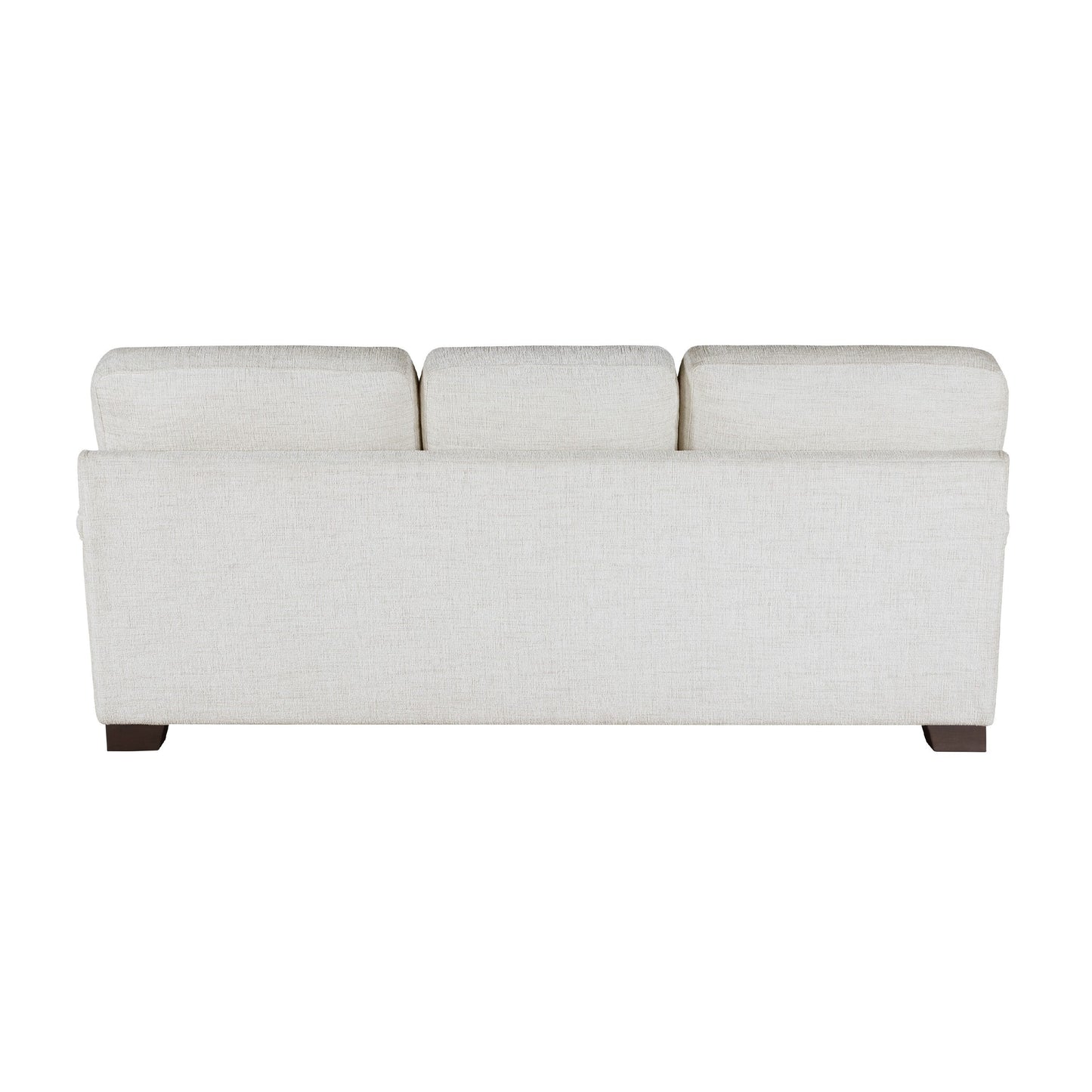 Canapé Osy avec 4 coussins décoratifs, 91 pouces, tissu chenille ivoire doux
