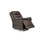 Fauteuil inclinable releveur électrique Otim, massage thermique de 35 pouces, similicuir marron
