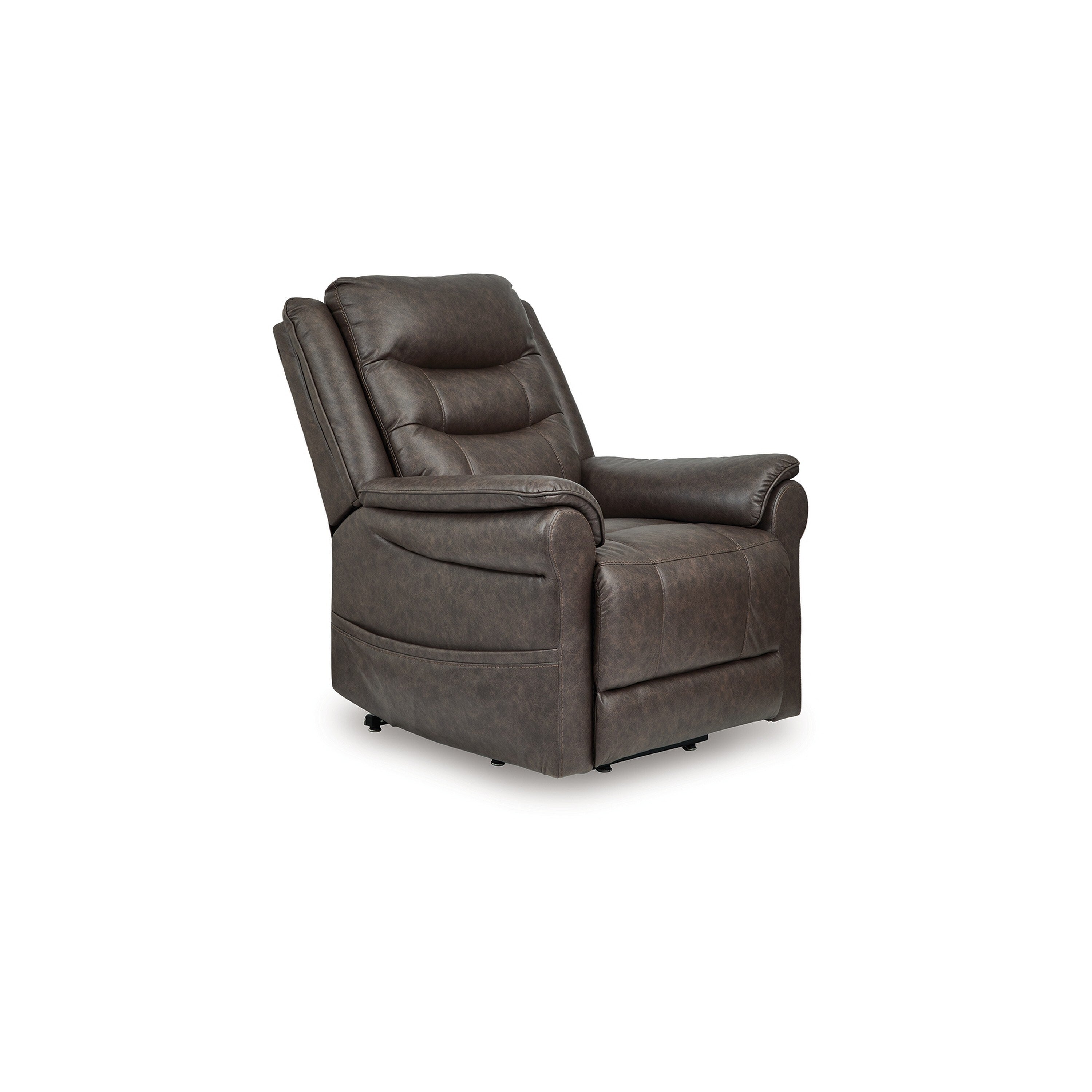 Fauteuil inclinable releveur électrique Otim, massage thermique de 35 pouces, similicuir marron