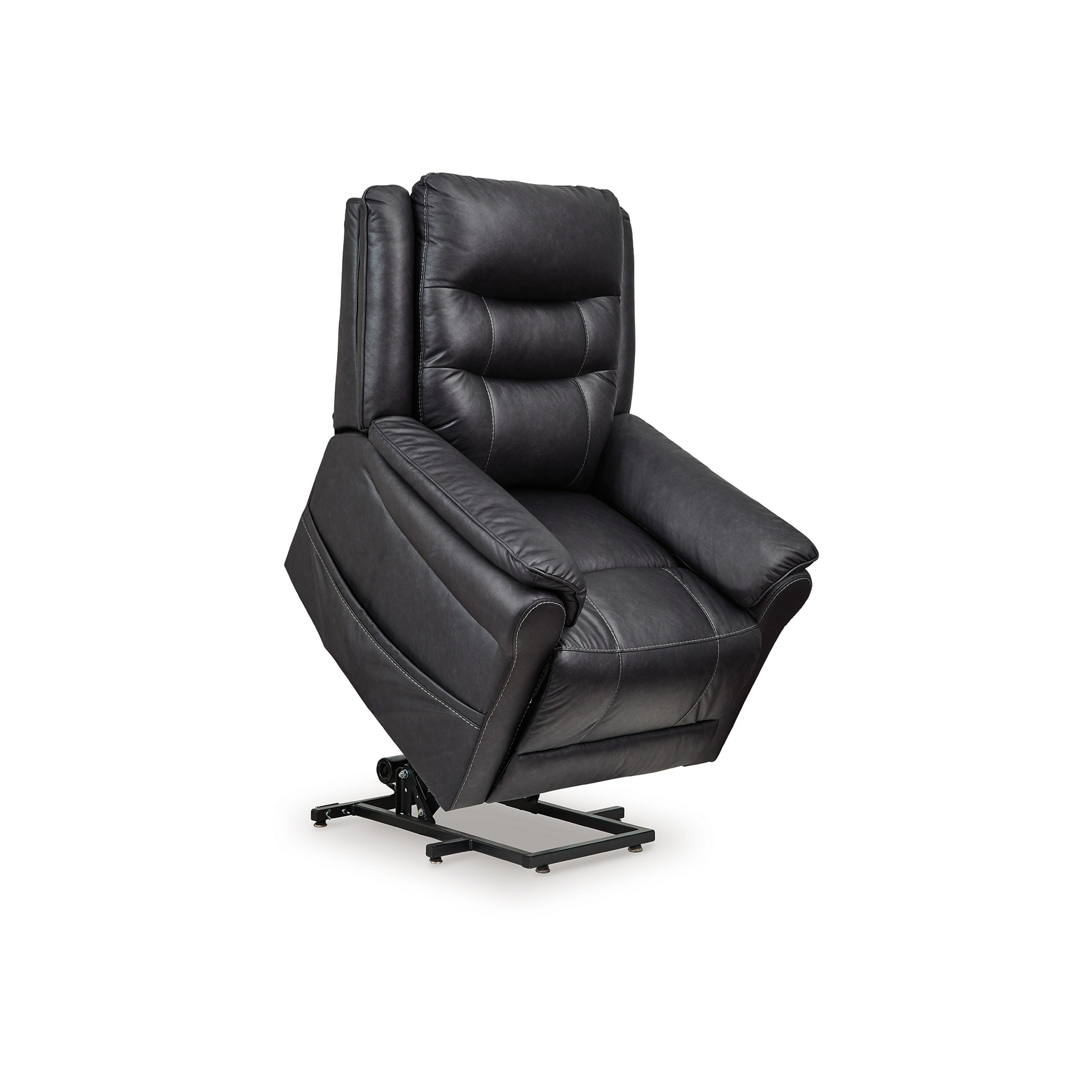 Fauteuil inclinable releveur électrique Otim, 89 cm, massage thermique, similicuir noir
