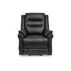 Fauteuil inclinable releveur électrique Otim, 89 cm, massage thermique, similicuir noir