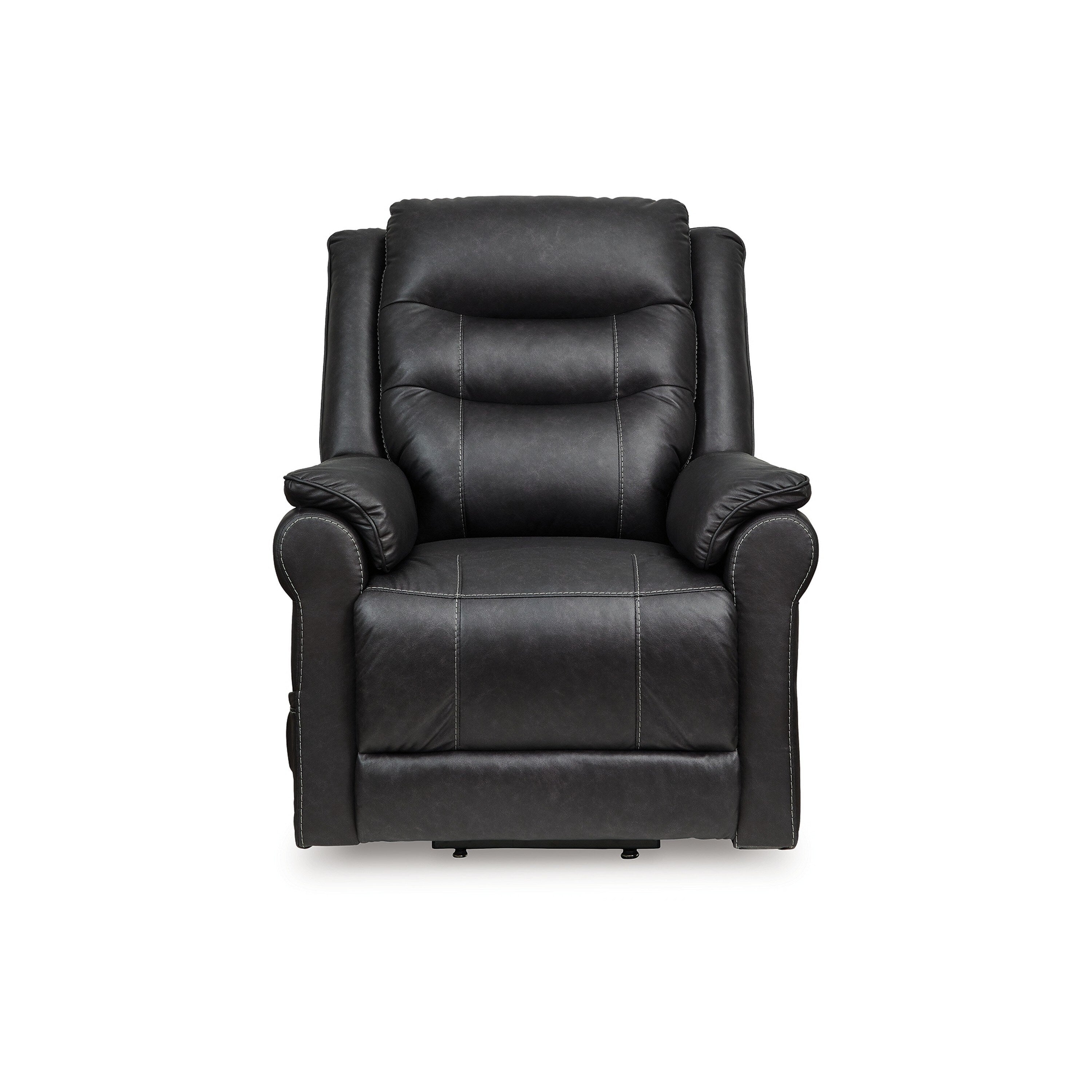 Fauteuil inclinable releveur électrique Otim, 89 cm, massage thermique, similicuir noir