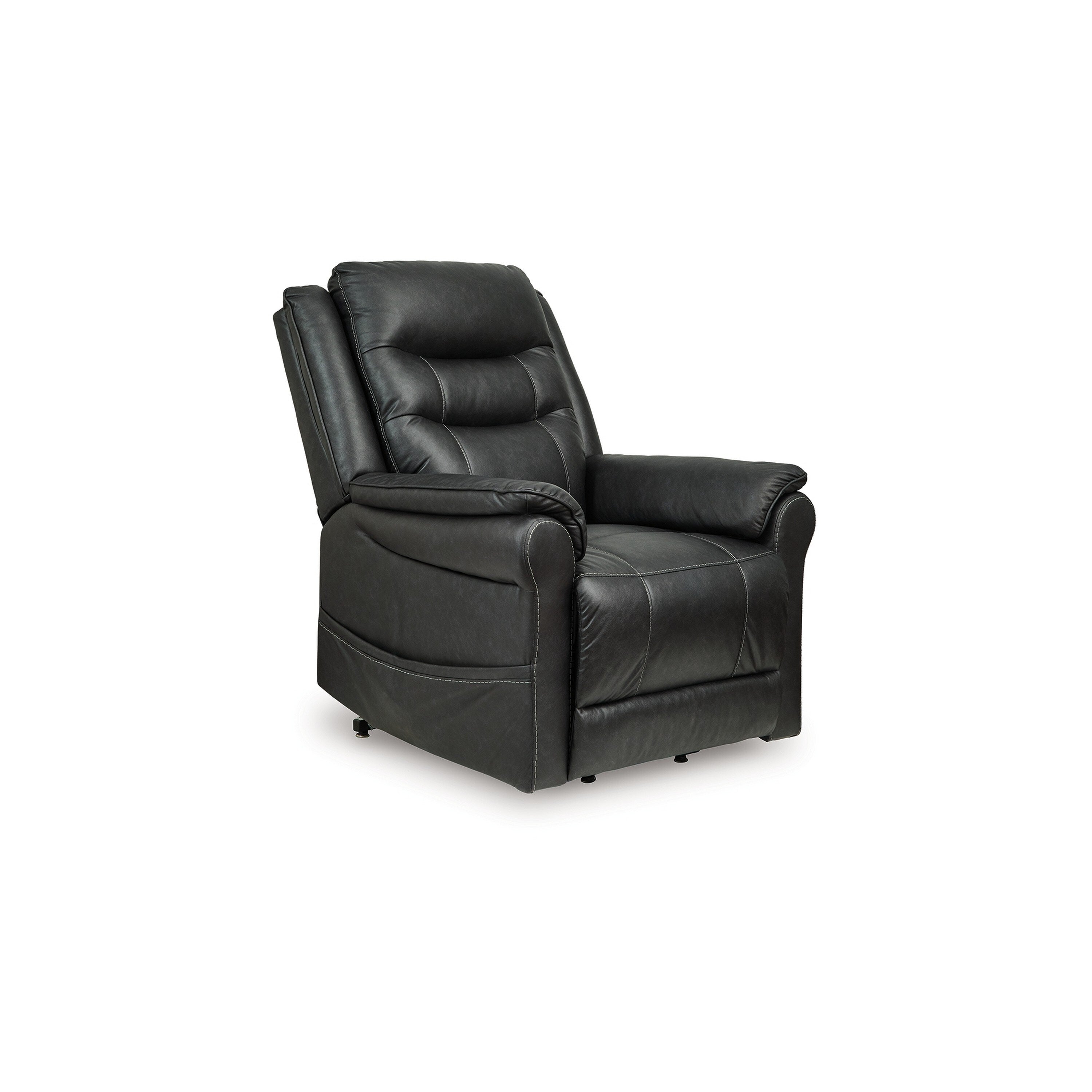 Fauteuil inclinable releveur électrique Otim, 89 cm, massage thermique, similicuir noir