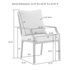 Ensemble de salle à manger d'extérieur en métal Crosley Otto 7 pièces