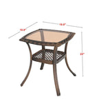 Ensemble de 3 chaises pivotantes à bascule Clarese en rotin et osier pour l'extérieur par Havenside Home