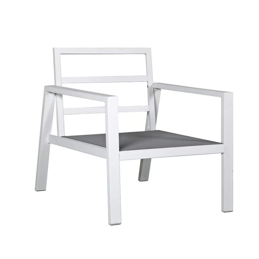 Ensemble de conversation d'extérieur 4 pièces en aluminium rembourré